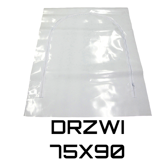 Drzwi z folii z zamkiem błyskawicznym