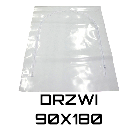 Drzwi z folii z zamkiem błyskawicznym 90x180